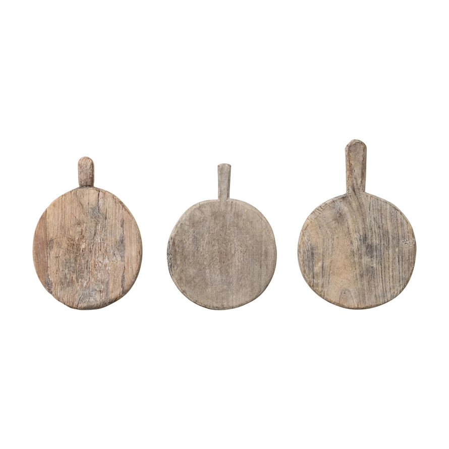 Found Wood Bread Board with Handle