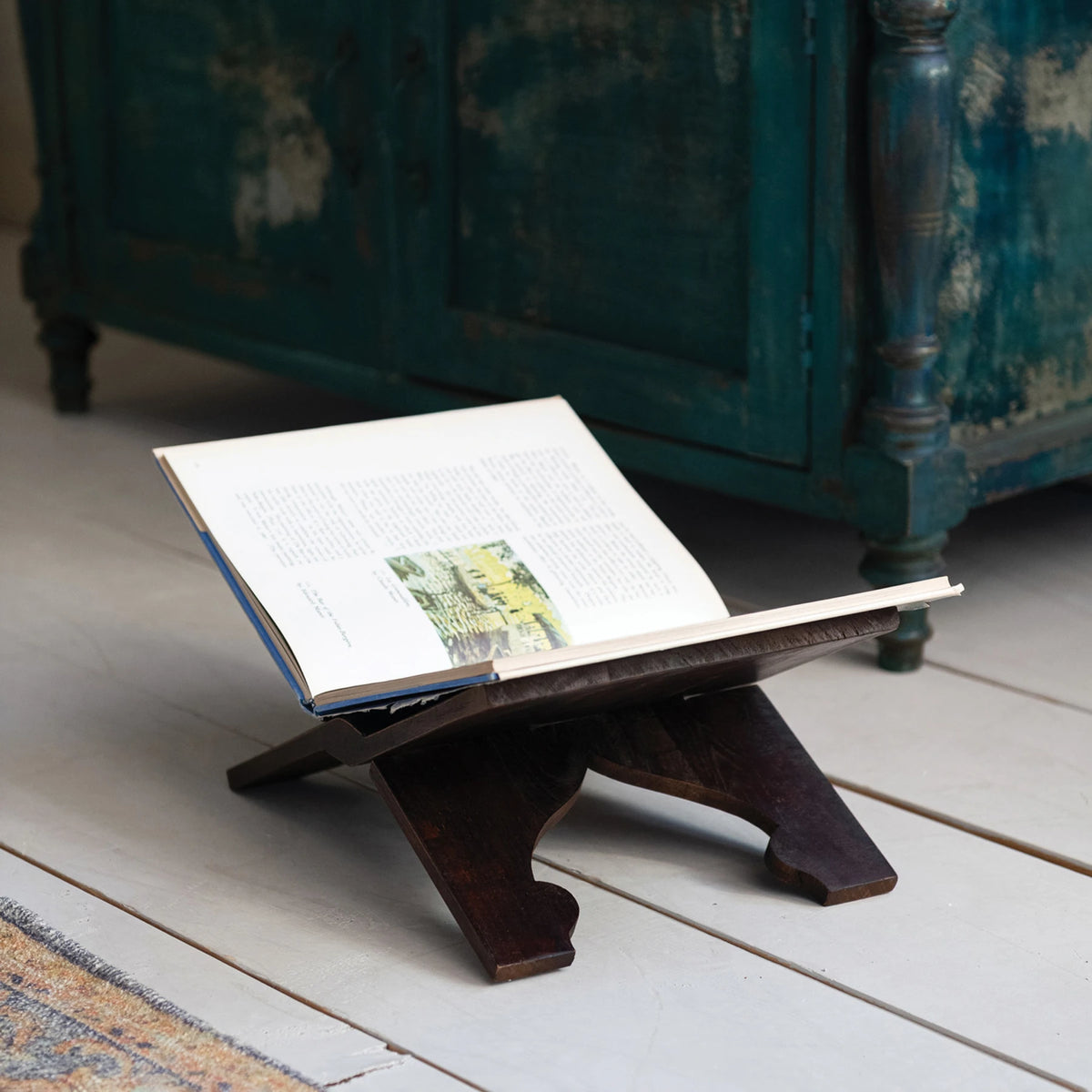 Reclaimed Wood Vintage Reproduction Oversized Folding Book Holder