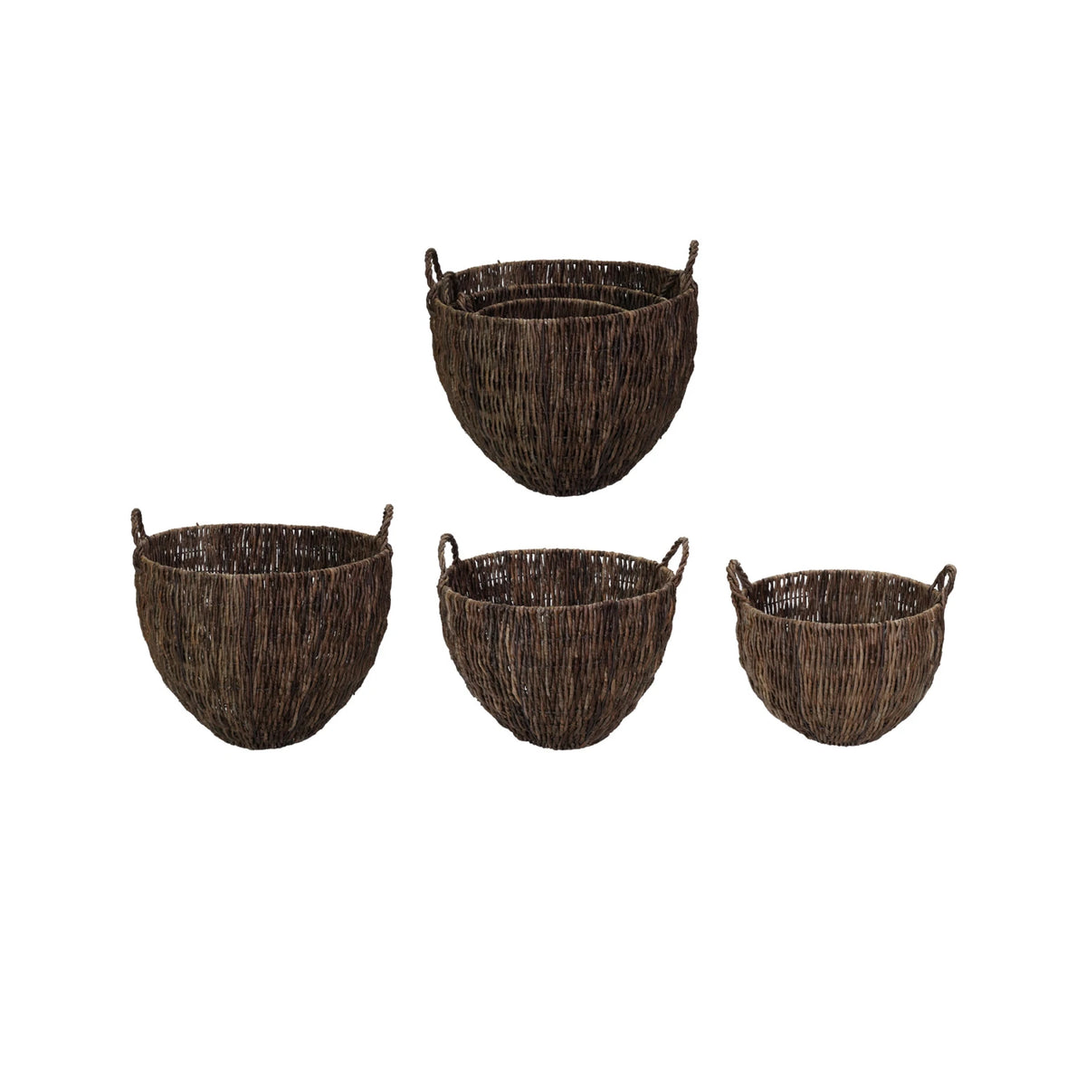 Woven Banana Leaf Basket with Handles