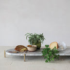 Oval Decorative Marble Tray with Stand