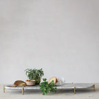 Oval Decorative Marble Tray with Stand