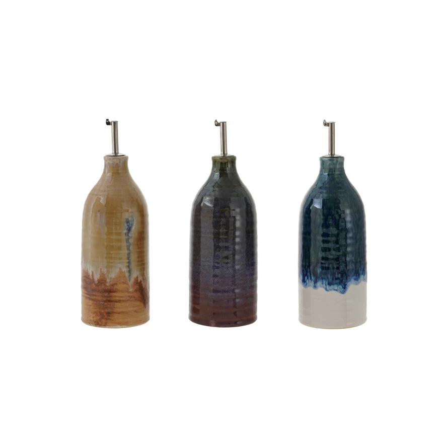 Stoneware Oil Cruet