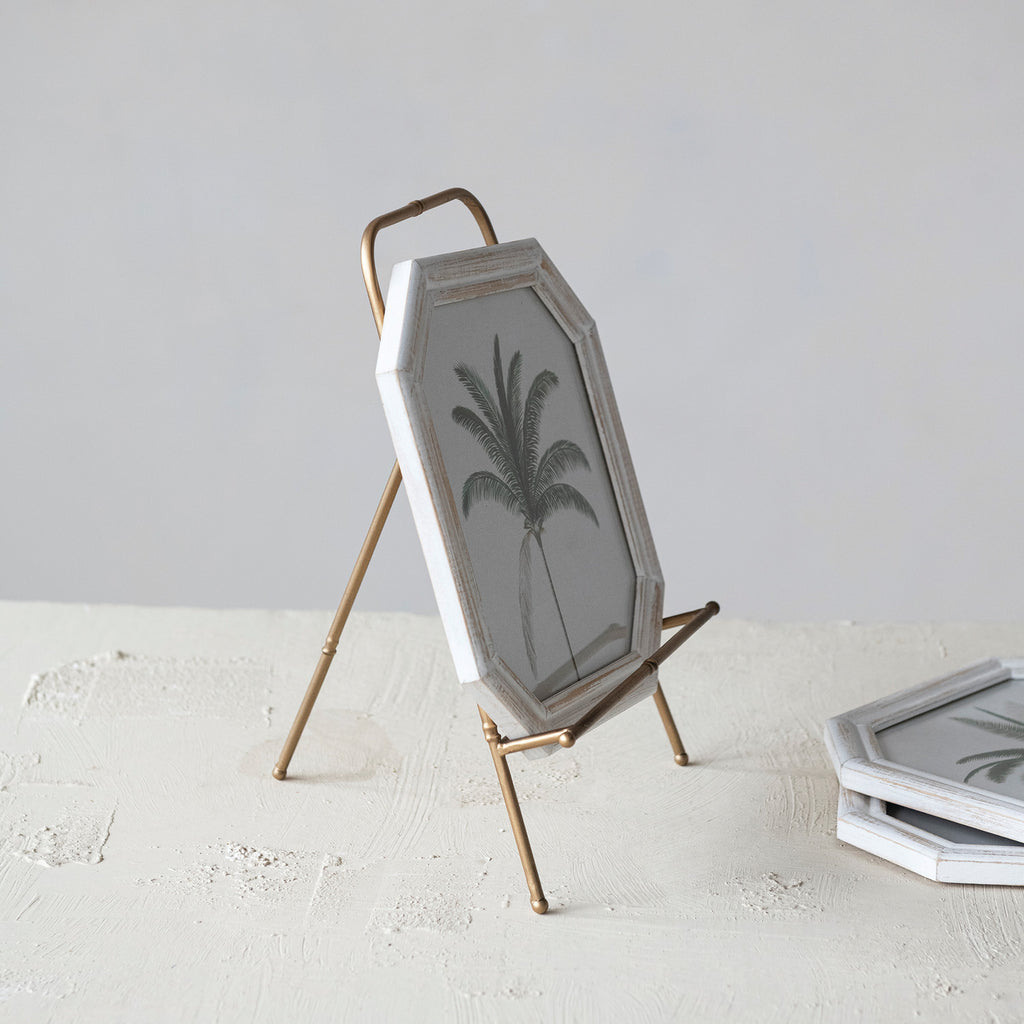 Vintage Gold Metal Easel