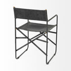 Foldable Iron & Leather Dining Chair