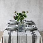 Linen Tablecloth Black Provence