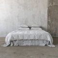 Linen Duvet - Graphite Ticking Stripe