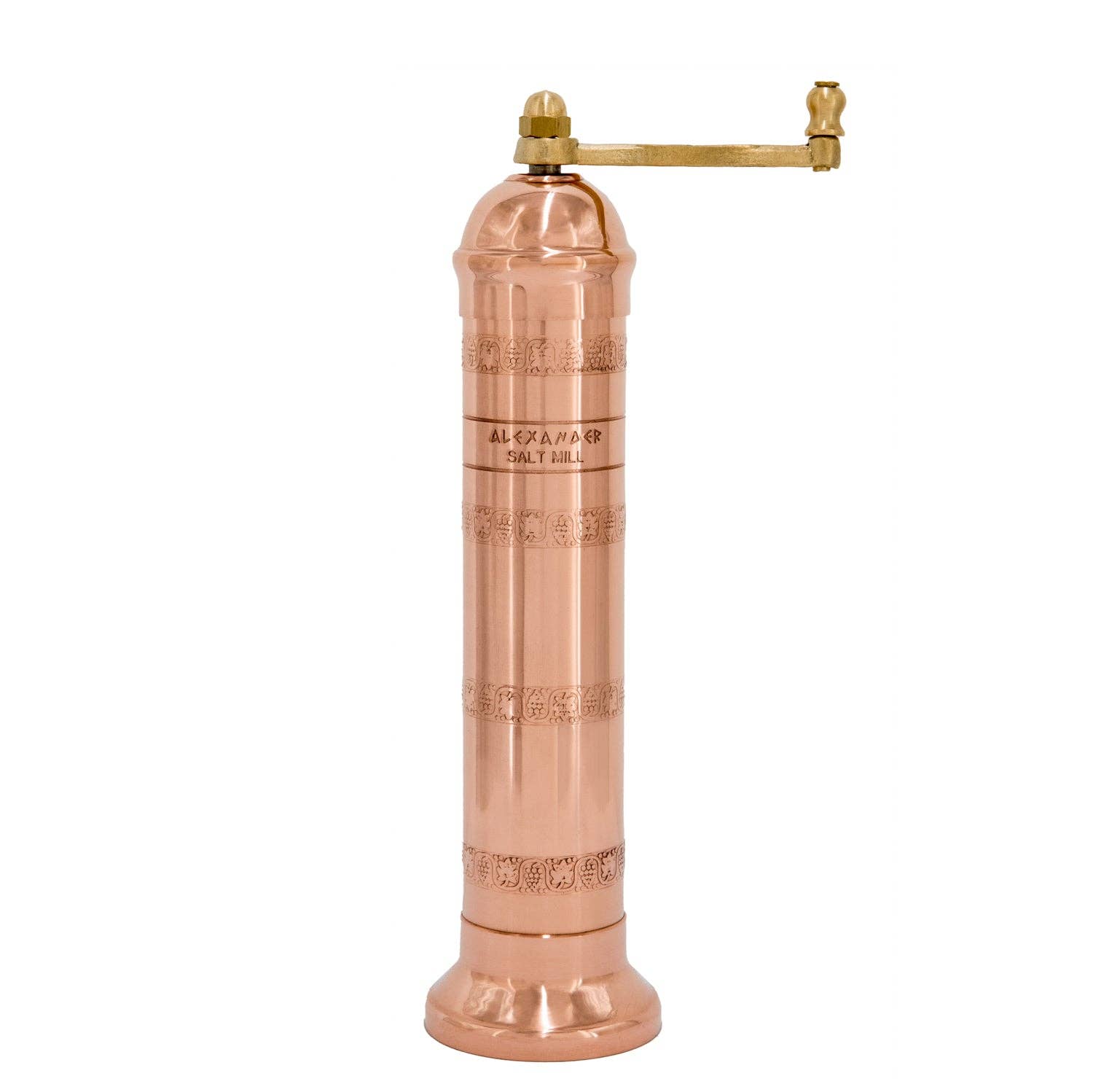 Brass Greek Salt Mill - 9"