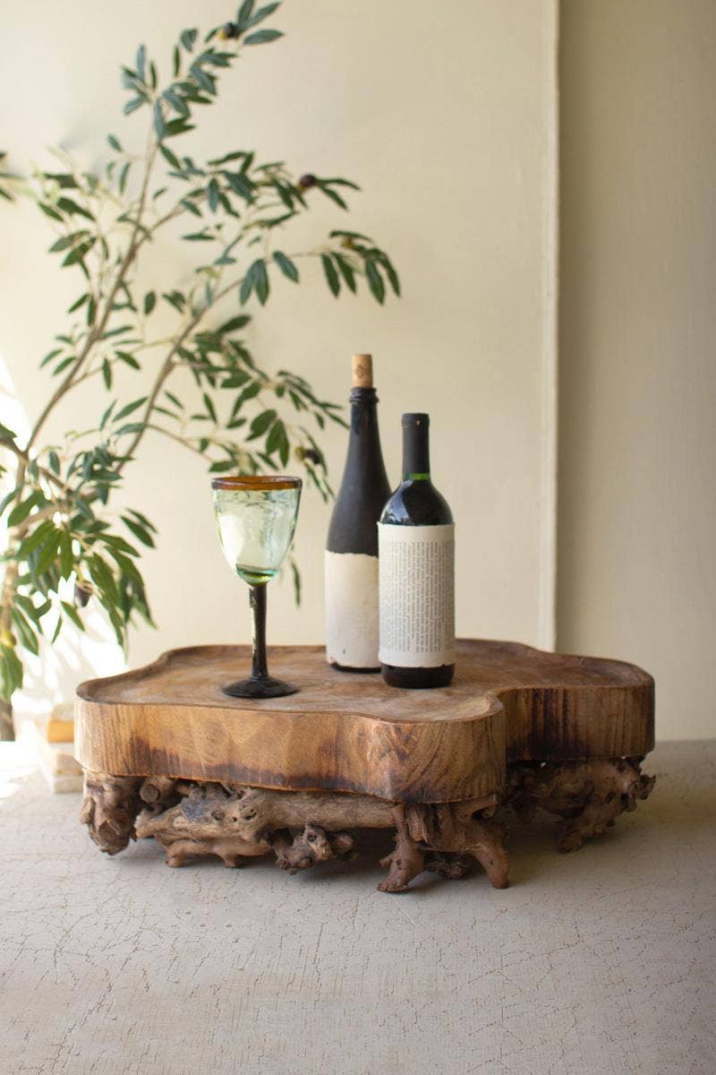 MULBERRY ROOT AND WILLOW WOOD SERVING TRAY