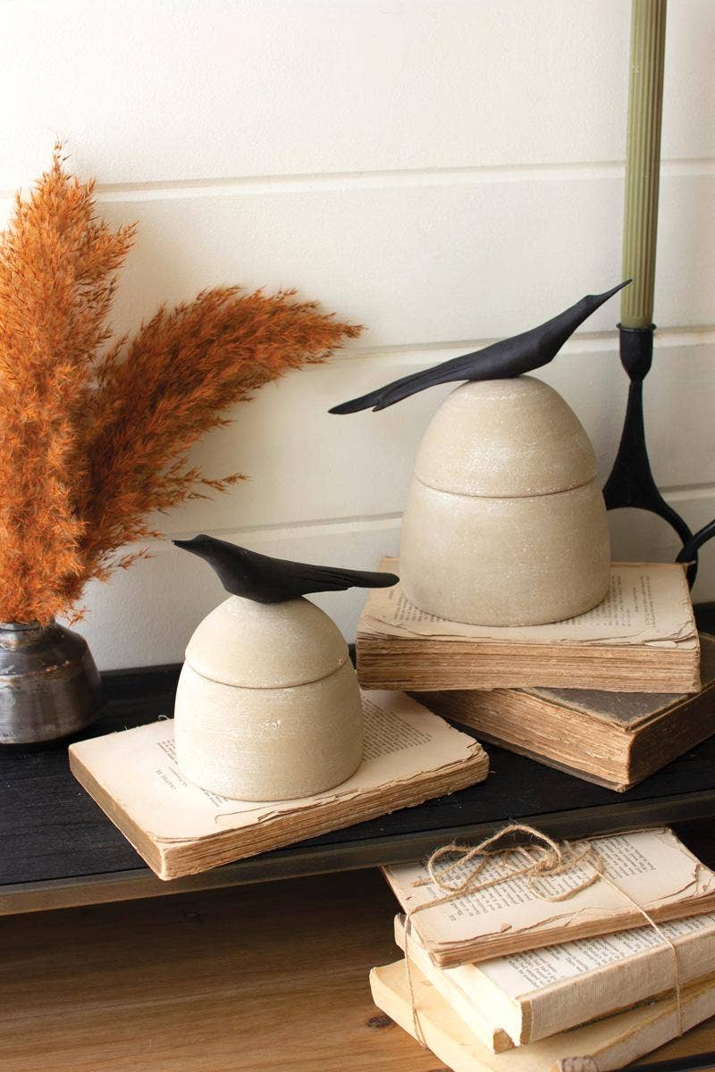Blackbird Clay Canister