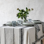 Linen Tablecloth Black Provence