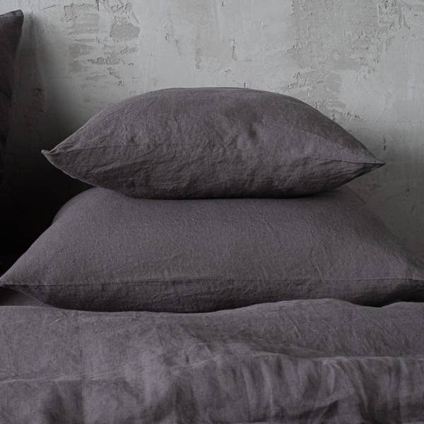 Linen Pillow Case - Steel Grey