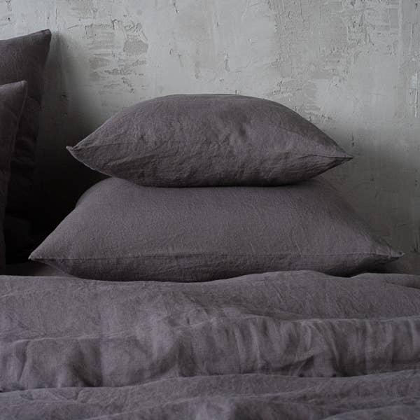 Linen Pillow Case - Steel Grey