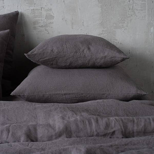 Linen Pillow Case - Steel Grey