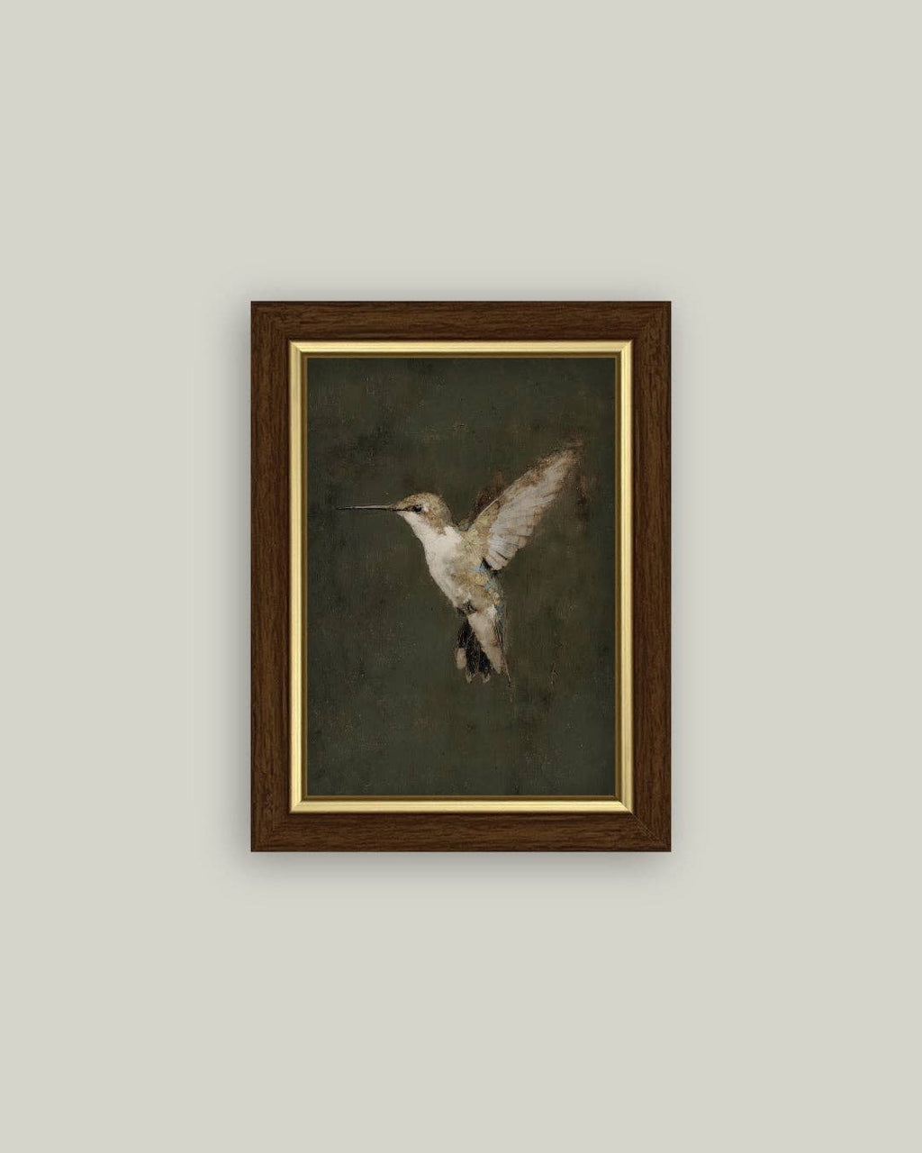 Hummingbird on Green