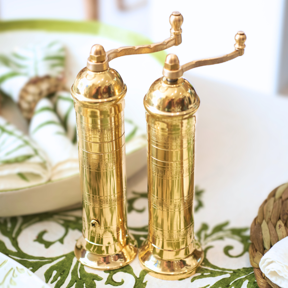 Brass Greek Salt Mill - 9"