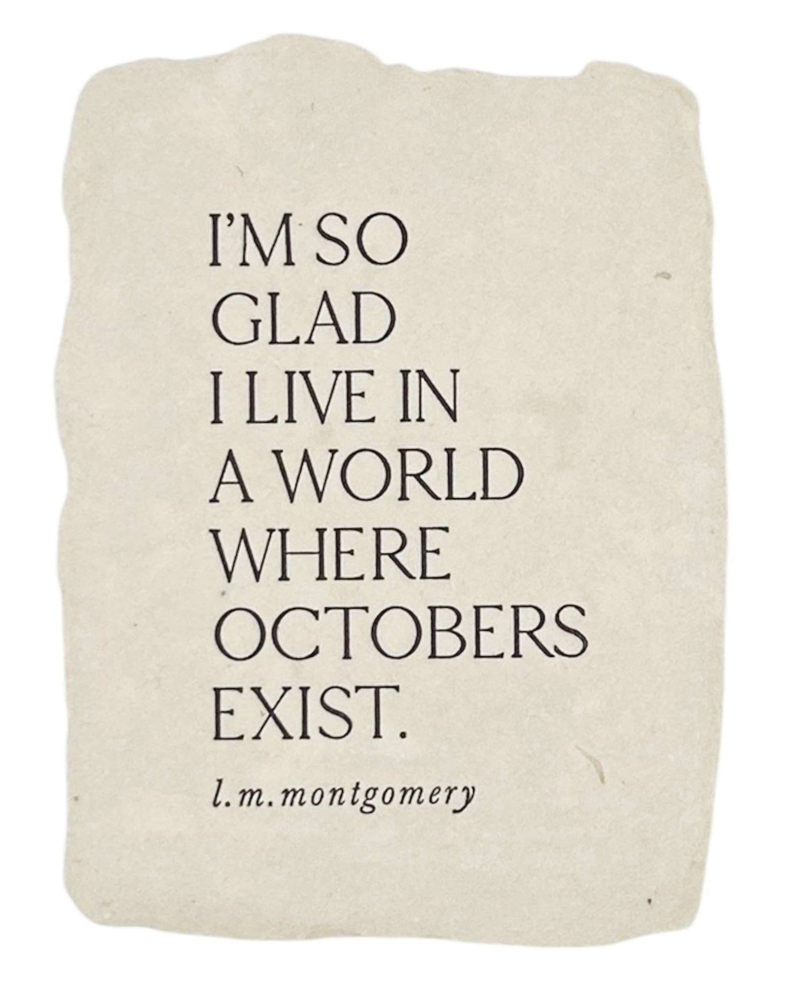 A world with octobers note card