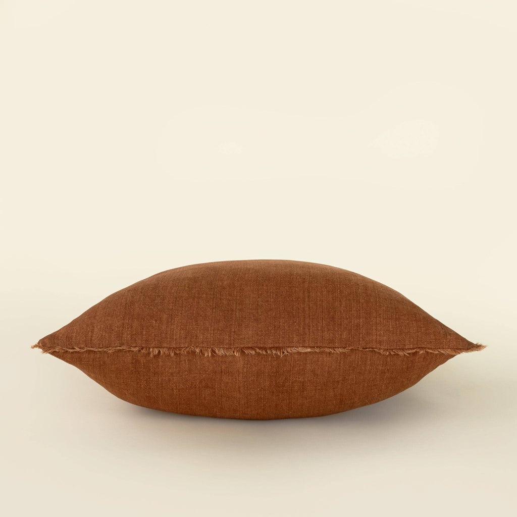 Lina Linen Pillow Burnt Umber
