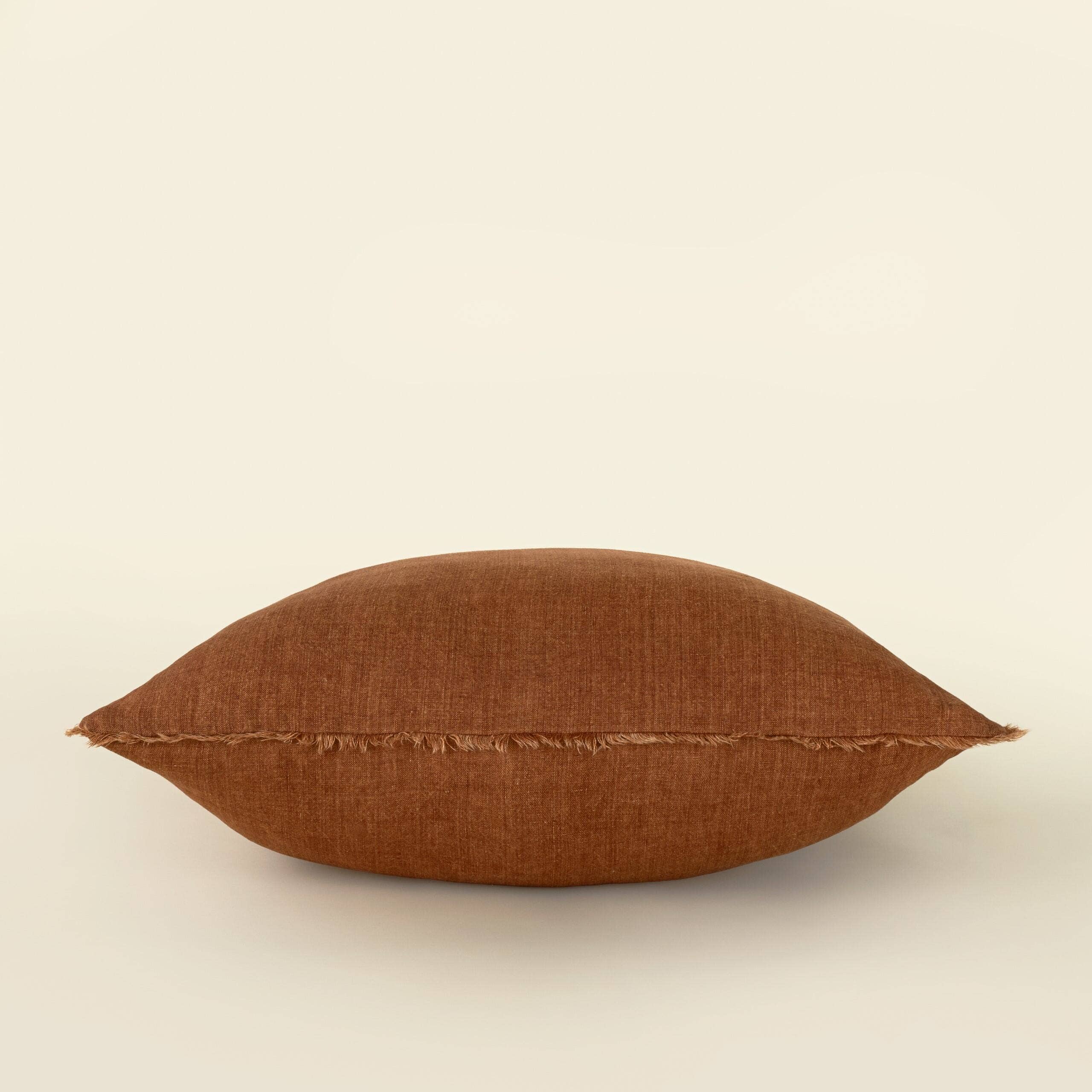 Lina Linen Pillow Burnt Umber