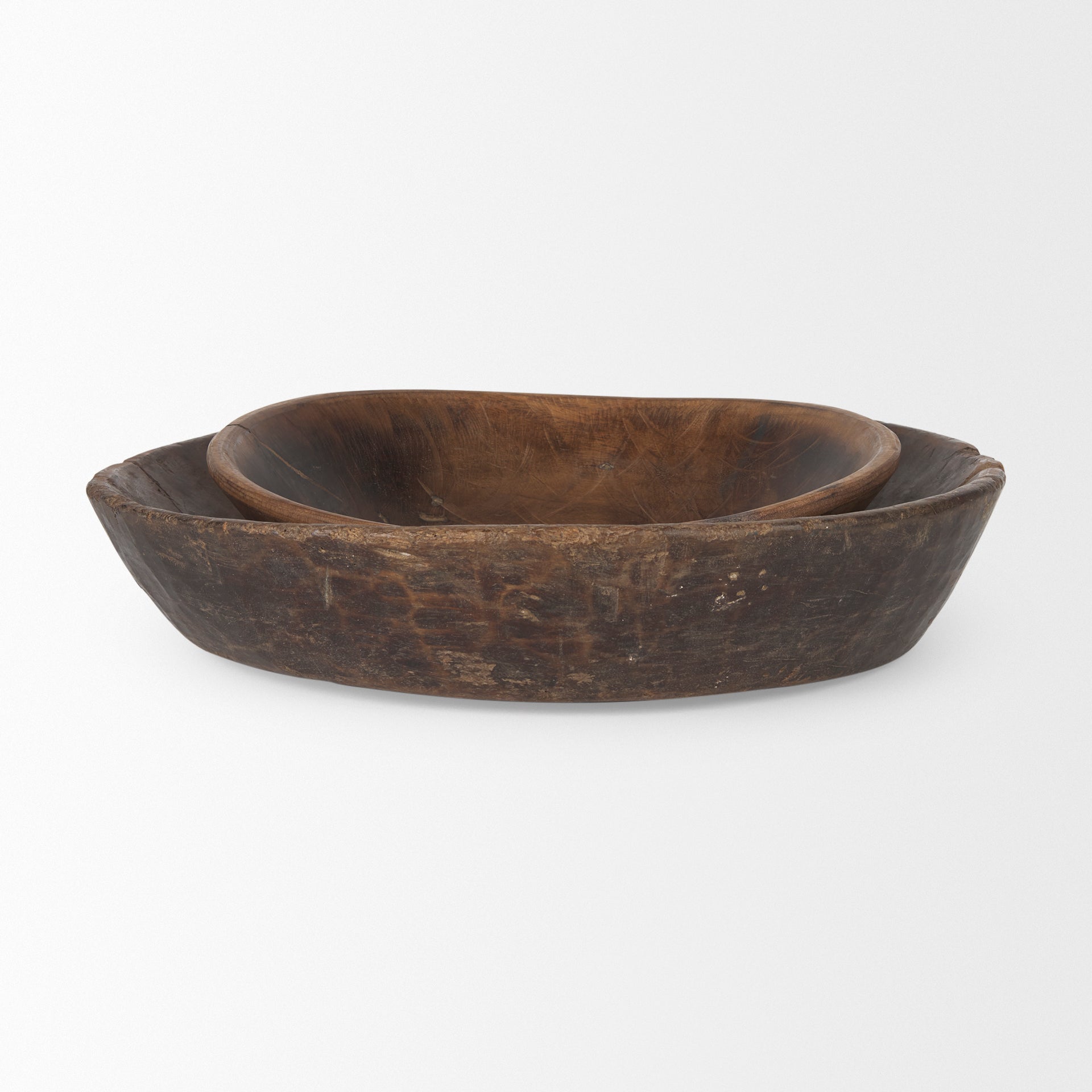 Nikita Reclaimed Wood Bowls - Brown