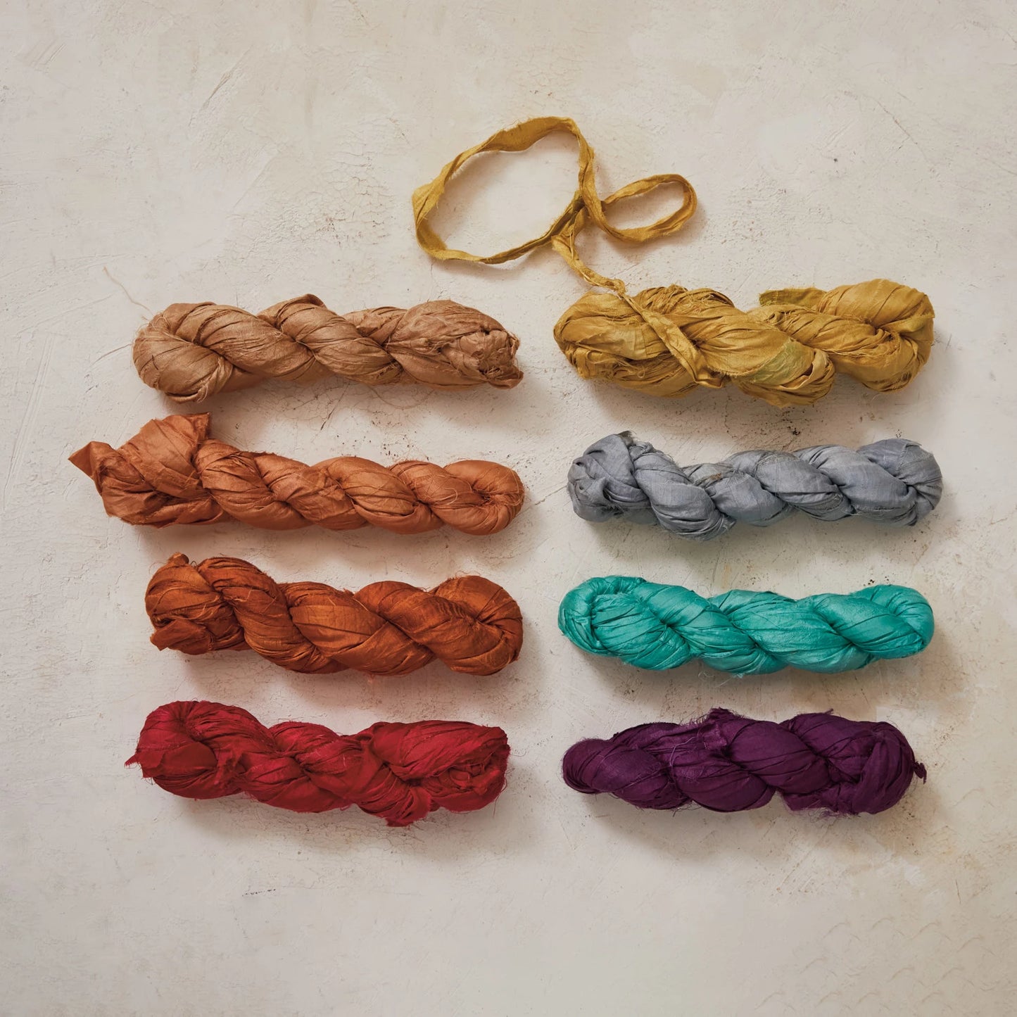 Recycled Torn Silk Ribbon