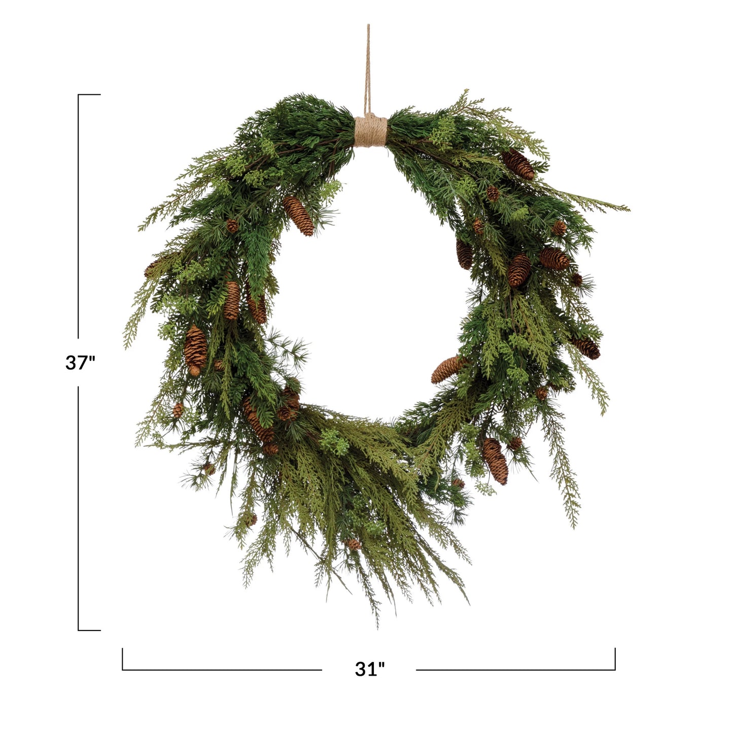 Faux Pine Wreath