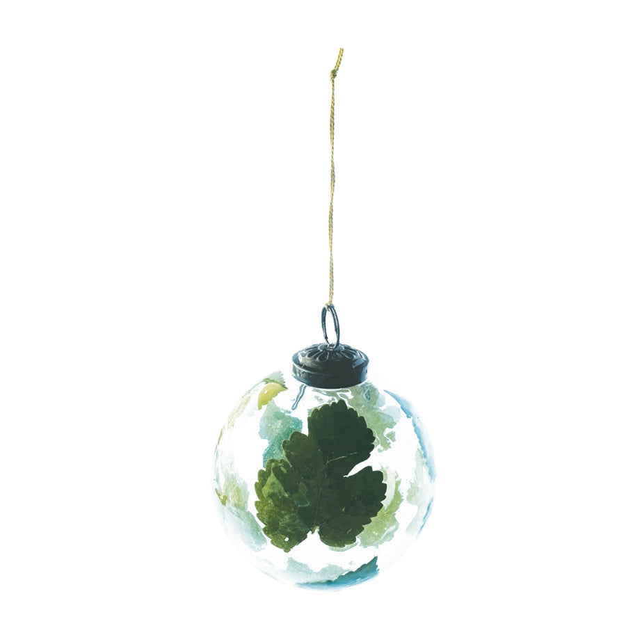 Large Candlenut Recycled Glass Ornament