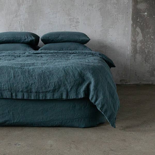 Linen Duvet - Balsam Green